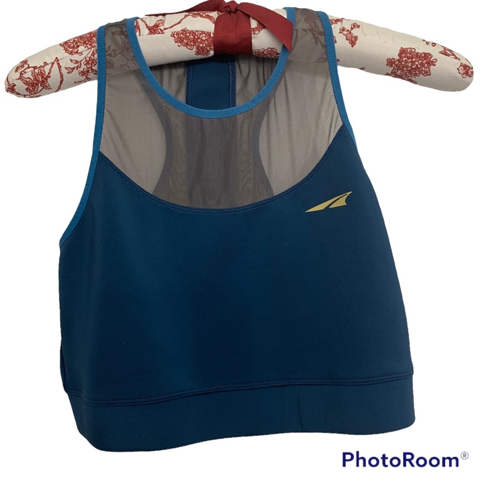 Altra Women's Teal and Gold Mesh-Back Sports Bra